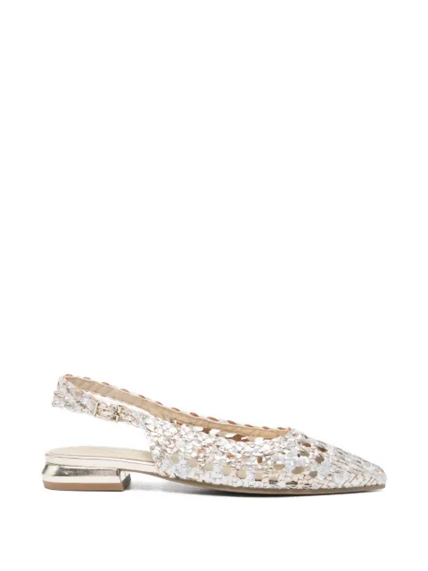 Carmela woven slingback flat pumps