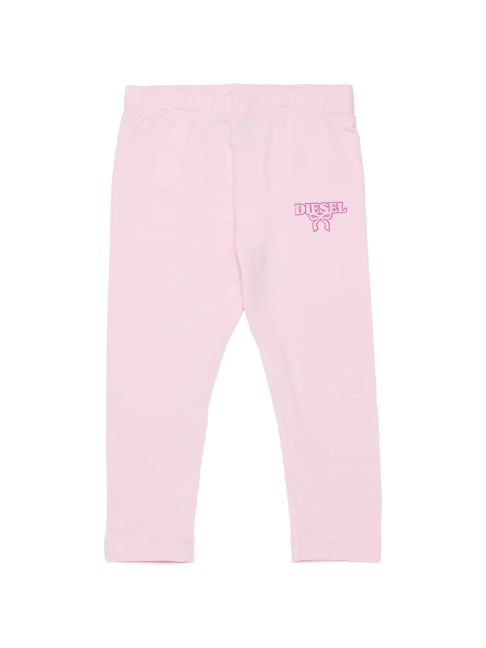 Diesel Kids logo-print bow-detail leggings - Rosa