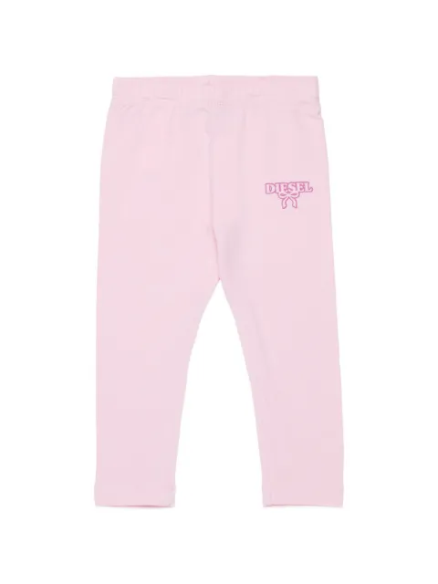 Diesel Kids logo-print bow-detail leggings