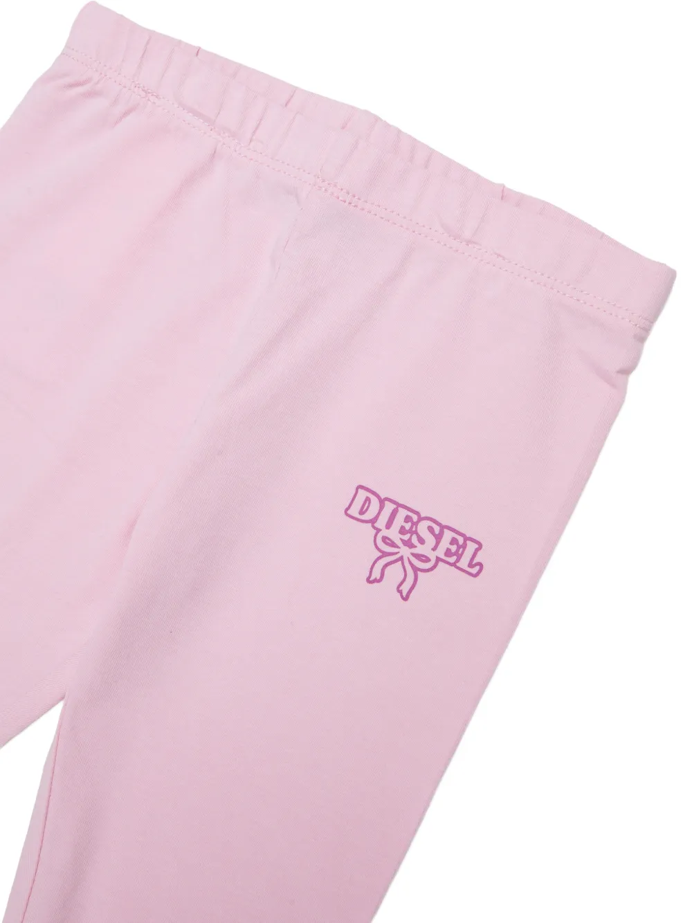 Diesel Kids Legging met strikdetail en logoprint Roze