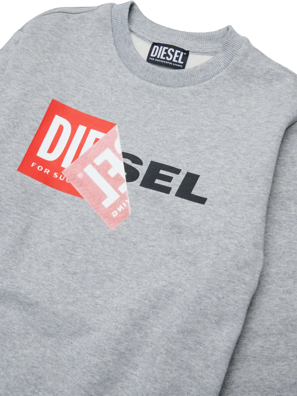 Diesel Kids logo-print sweater Grijs