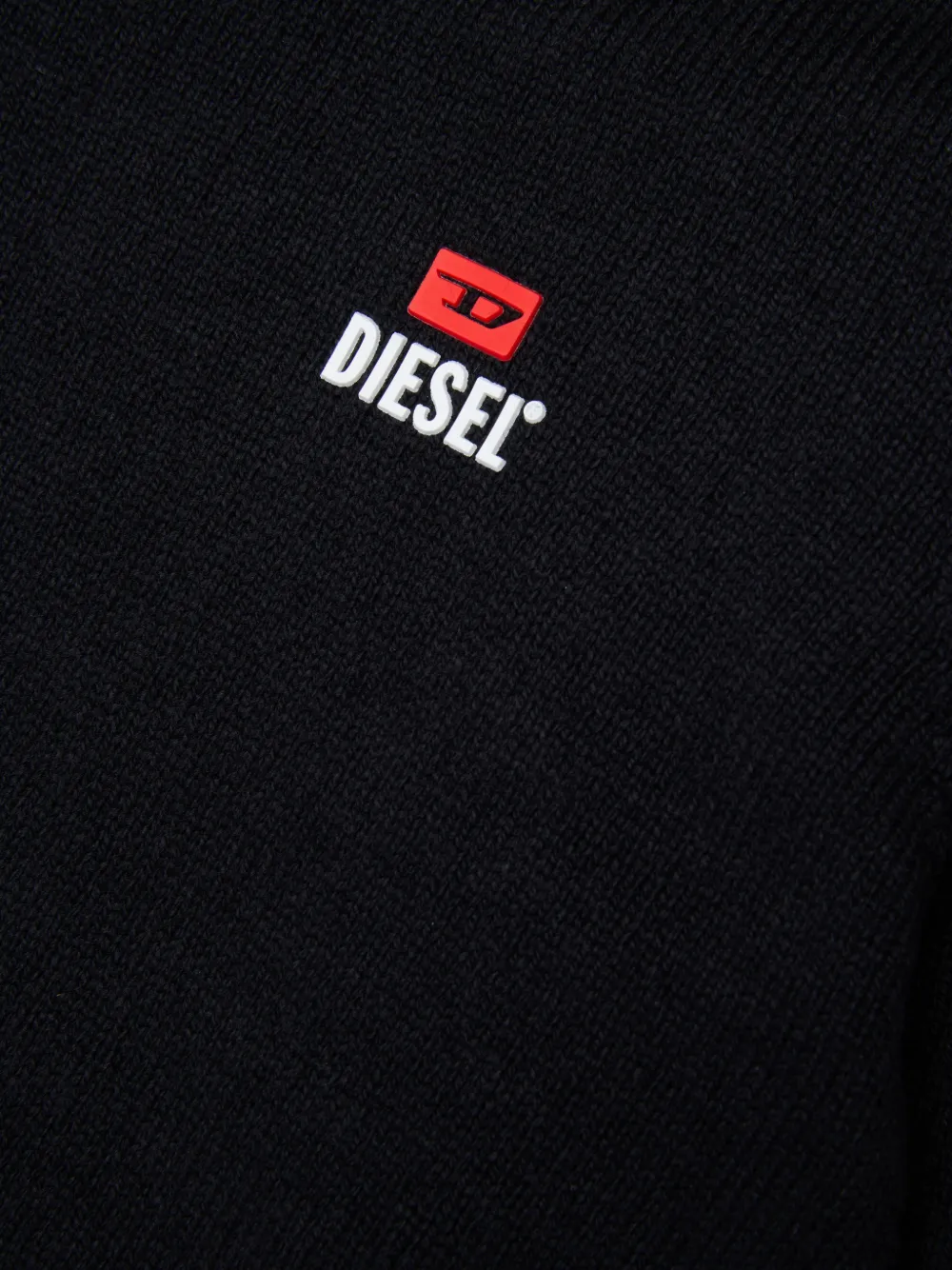 Diesel Kids Trui met logopatch Zwart