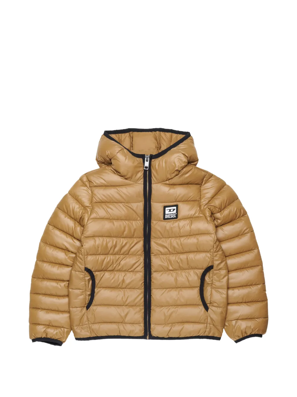 Diesel Kids Piumino trapuntato con cappuccio - Marrone