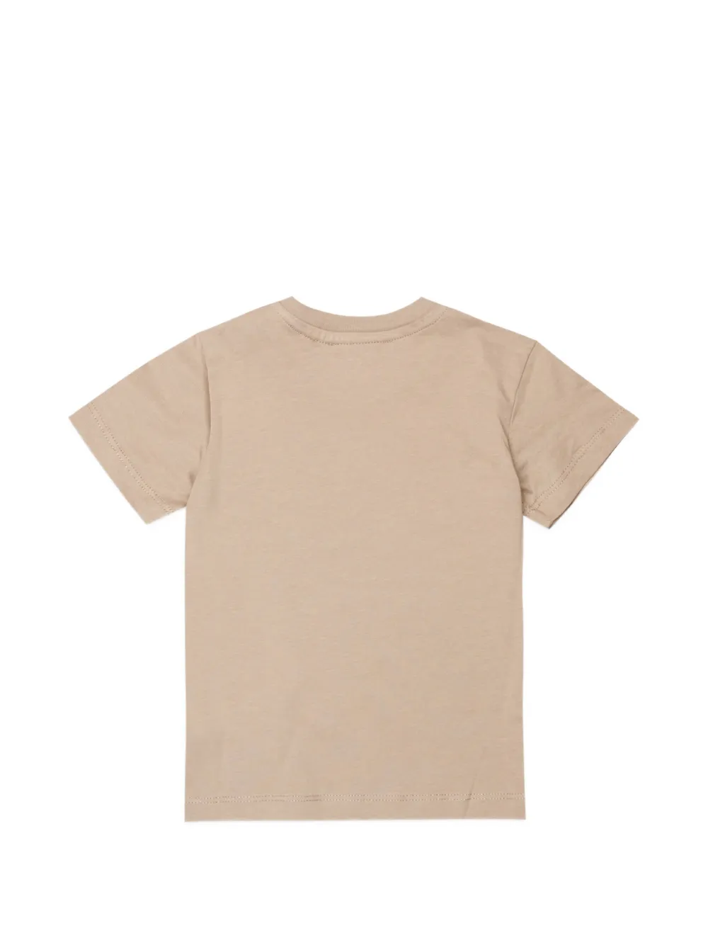 Diesel Kids T-shirt met drukknopen en logoprint Beige