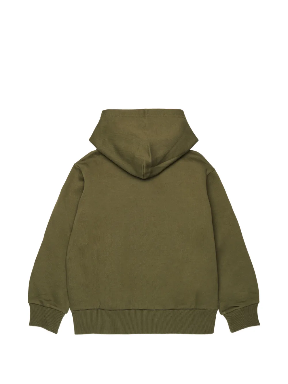 Diesel Kids logo-print cotton hoodie Groen