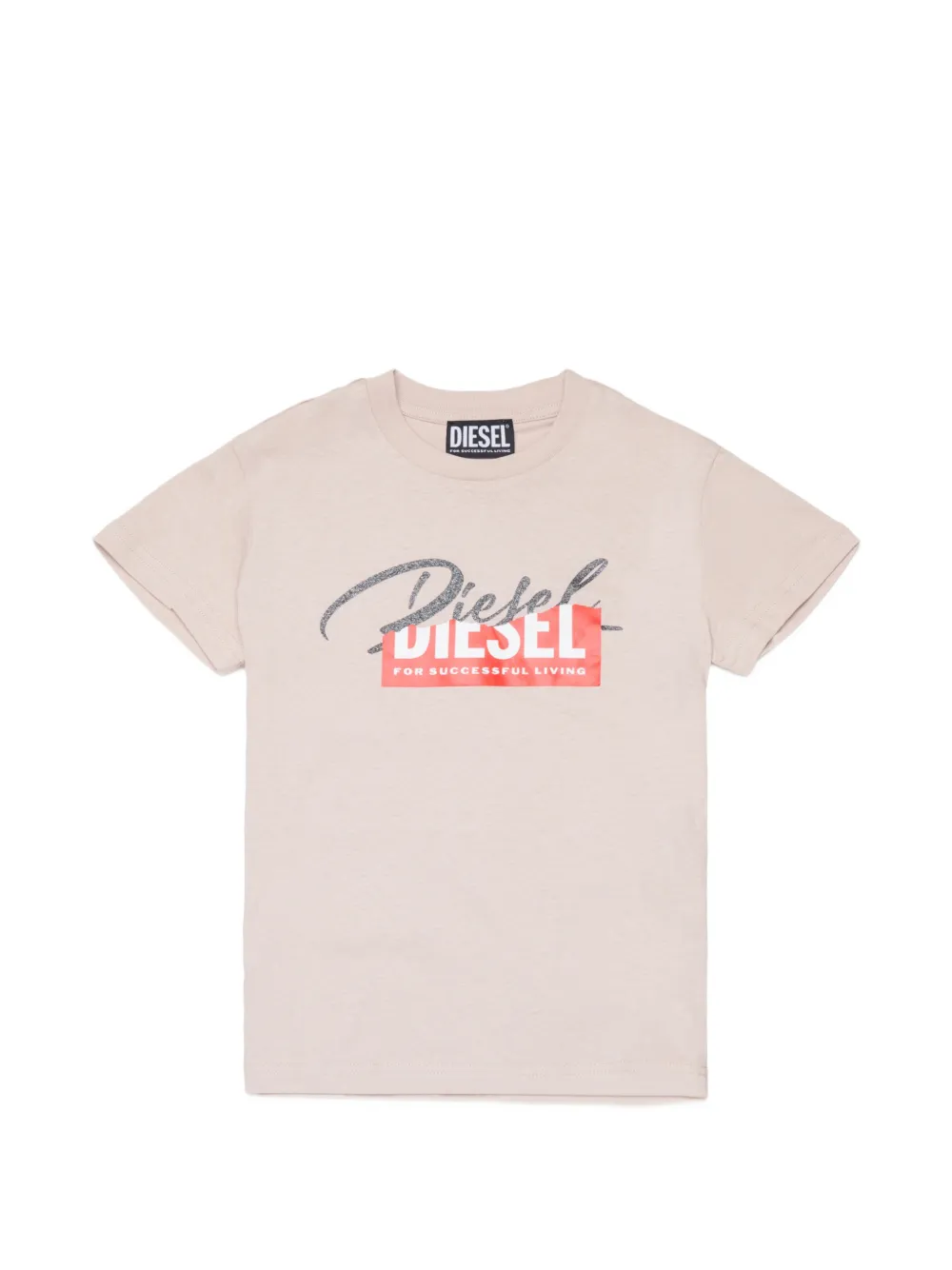 Diesel Kids logo-print cotton T-shirt - Rosa
