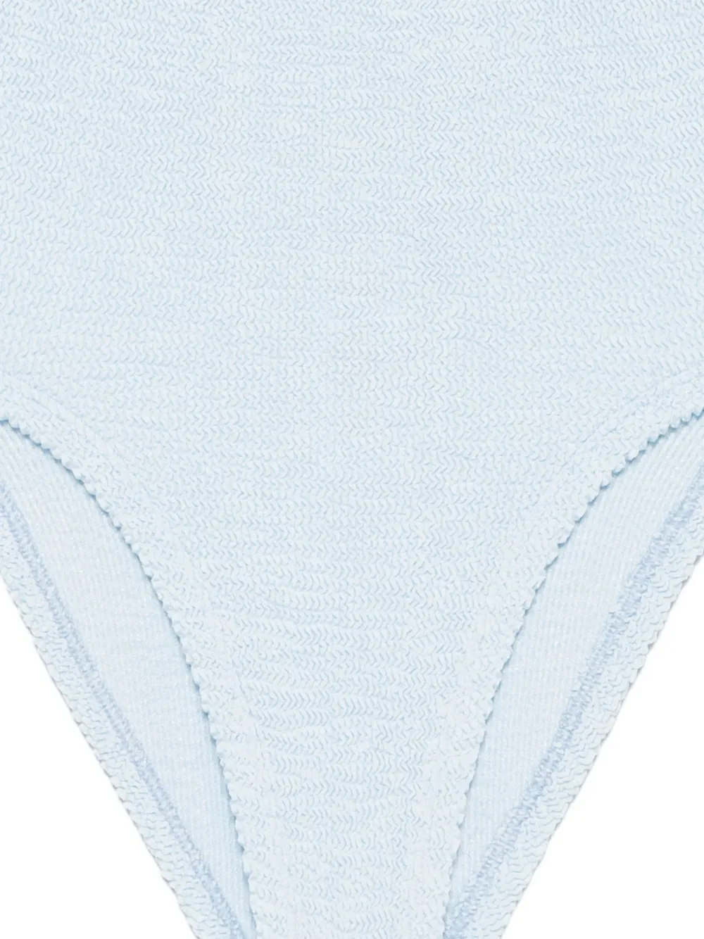 Hunza G Badpak met gekreukt effect en diepe ronde hals Blauw