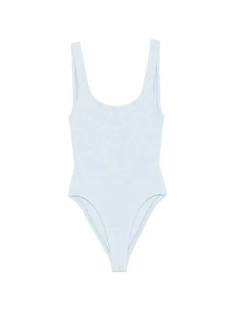 Hunza G crinkle-effect scoop-neck swimsuit