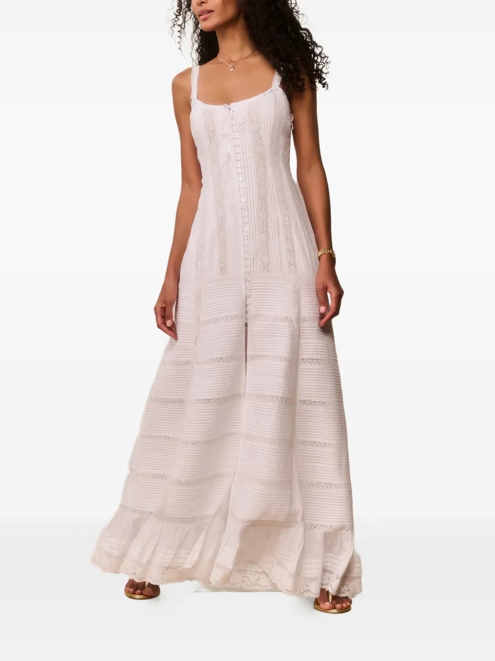 LoveShackFancy Calyx maxi dress - White