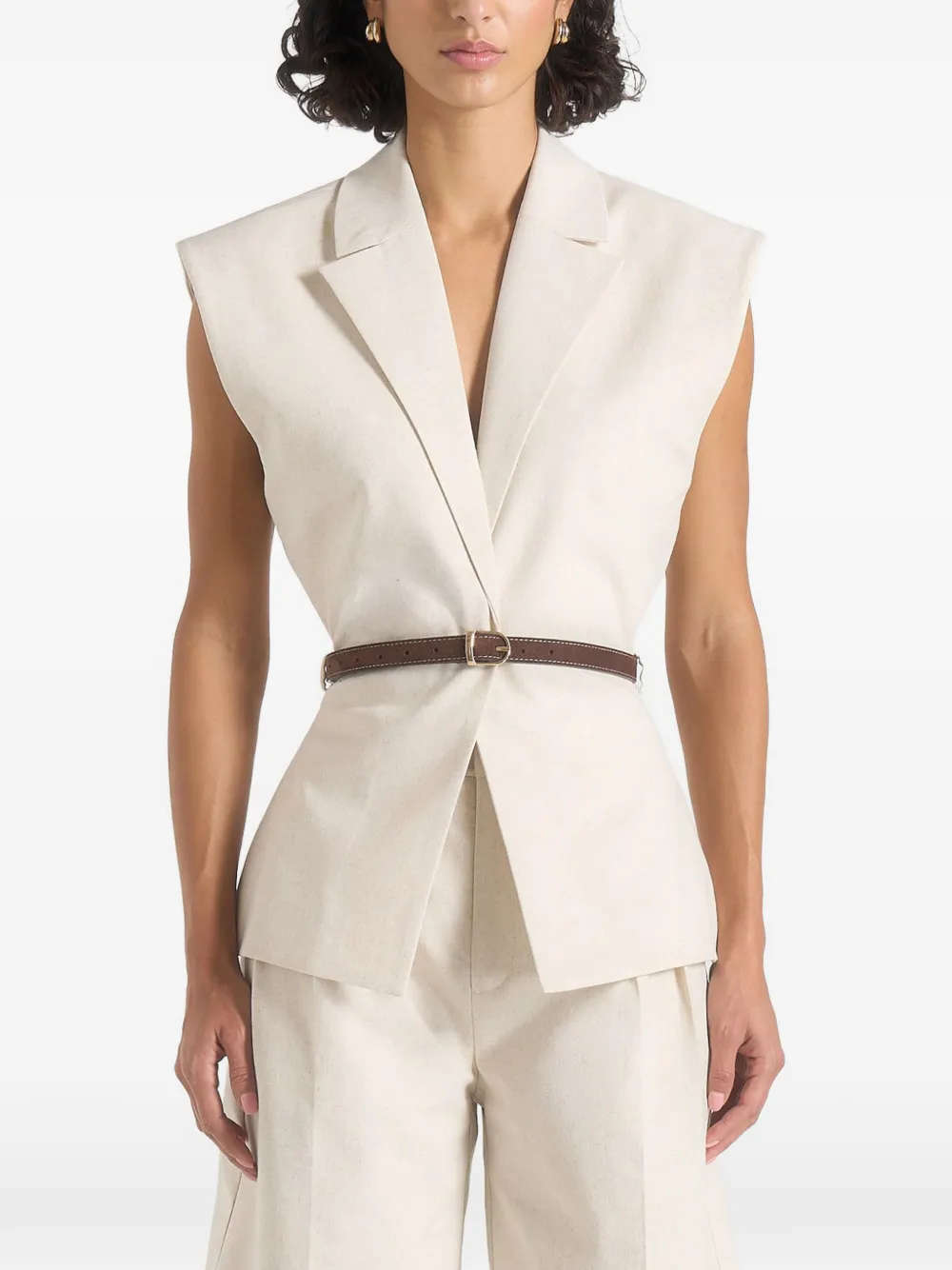 Manière De Voir Linda Weste mit Gürtel - Nude