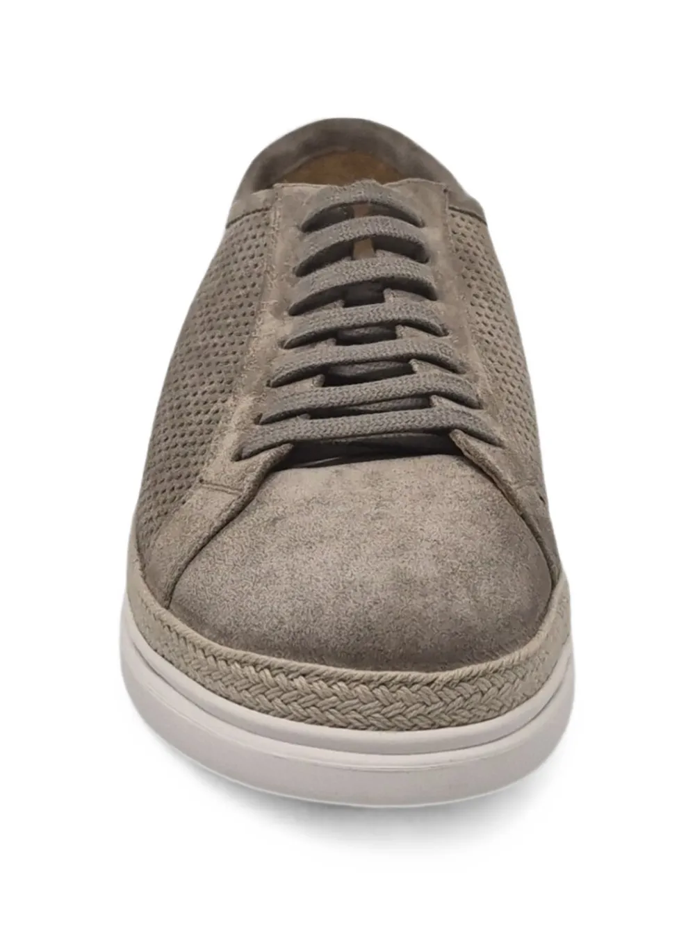 Barrett perforated braided-trim sneakers Bruin