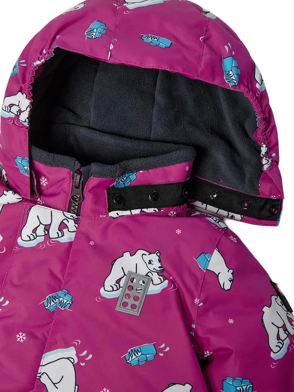 Lego Jack met capuchon en ijsbeer-print Roze