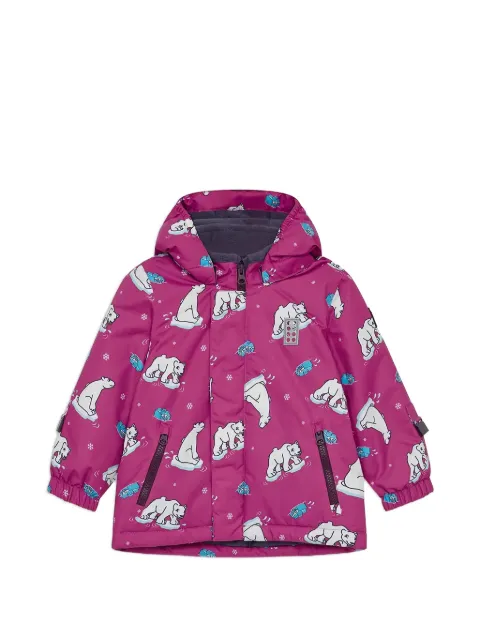 Lego polar-bear-print hooded jacket
