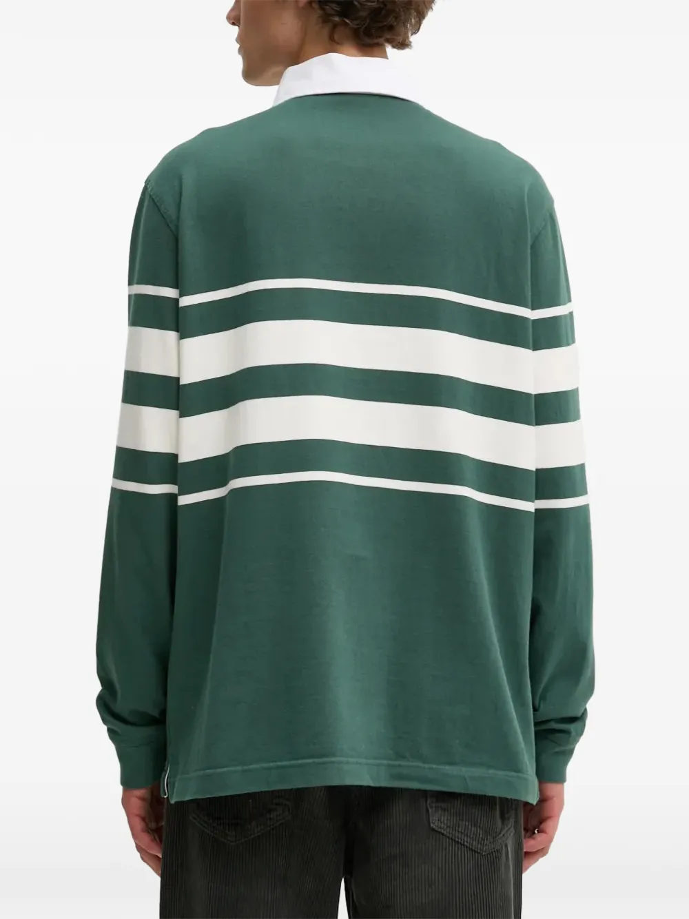 Levi's striped long-sleeve polo shirt Groen