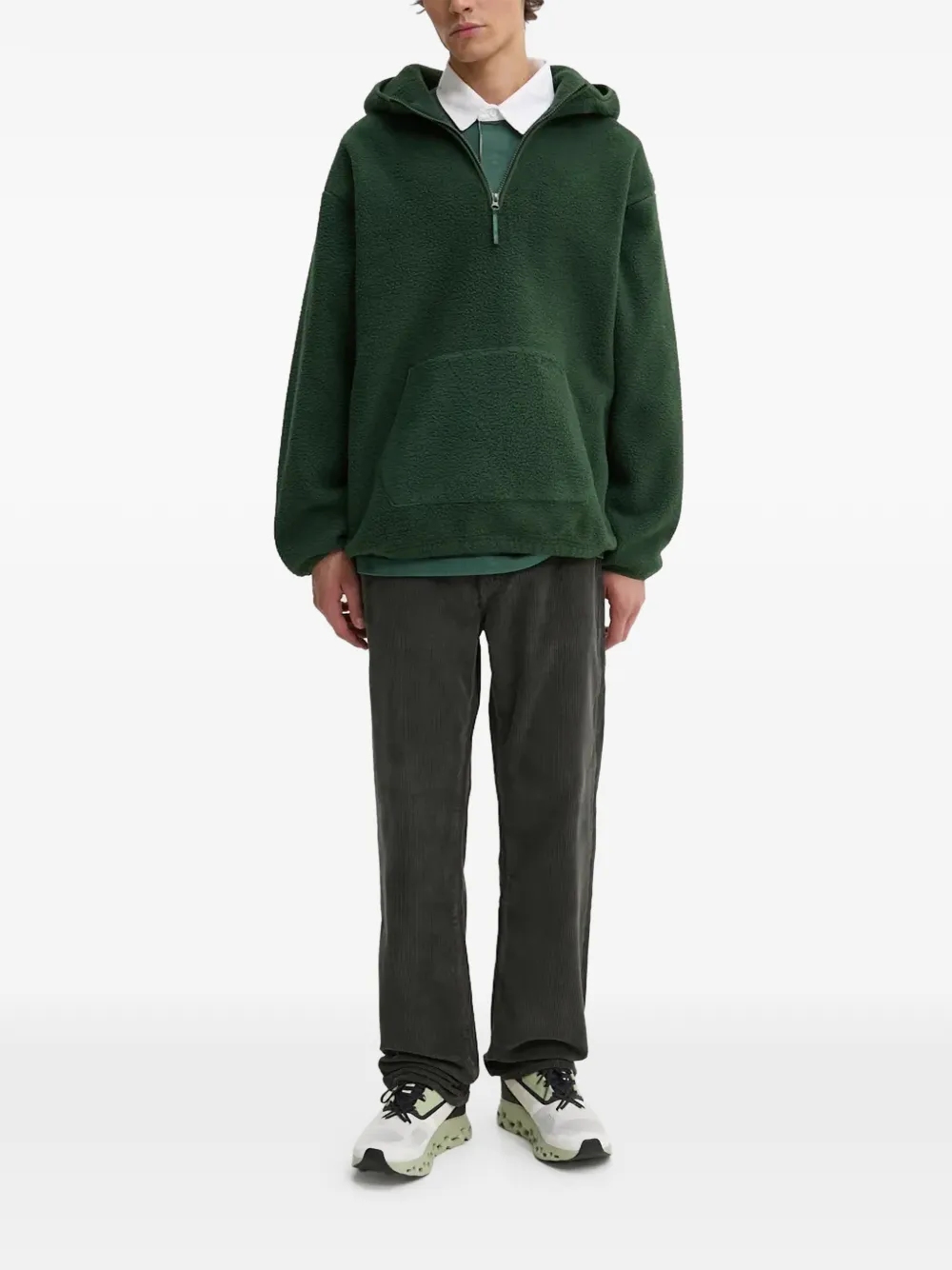 Levi's striped long-sleeve polo shirt Groen