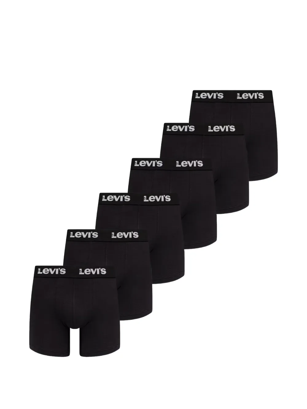 Levi's Boxer con logo in vita (6 pezzi) - Nero