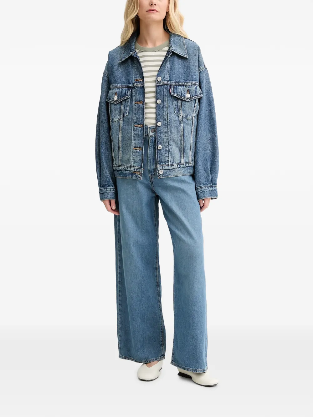 Levi's wide-leg jeans Blauw