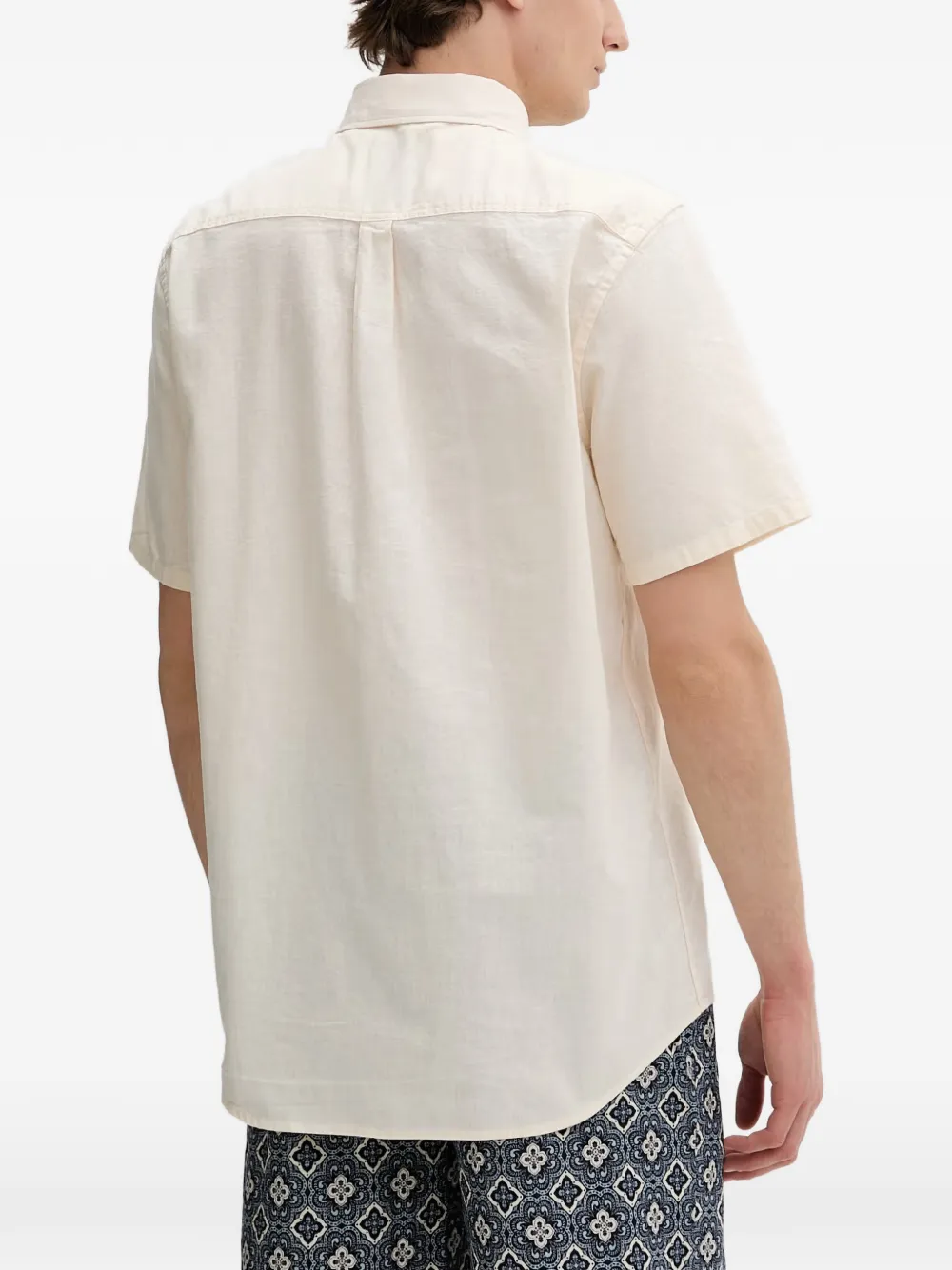 Les Deux Konrad button-down overhemd met korte mouwen Wit