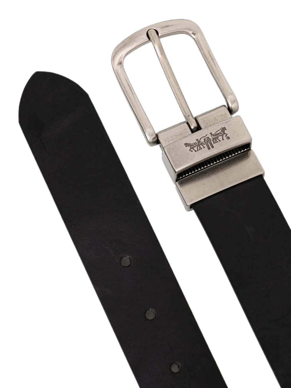 Levi's logo-engraved buckle belt Zwart