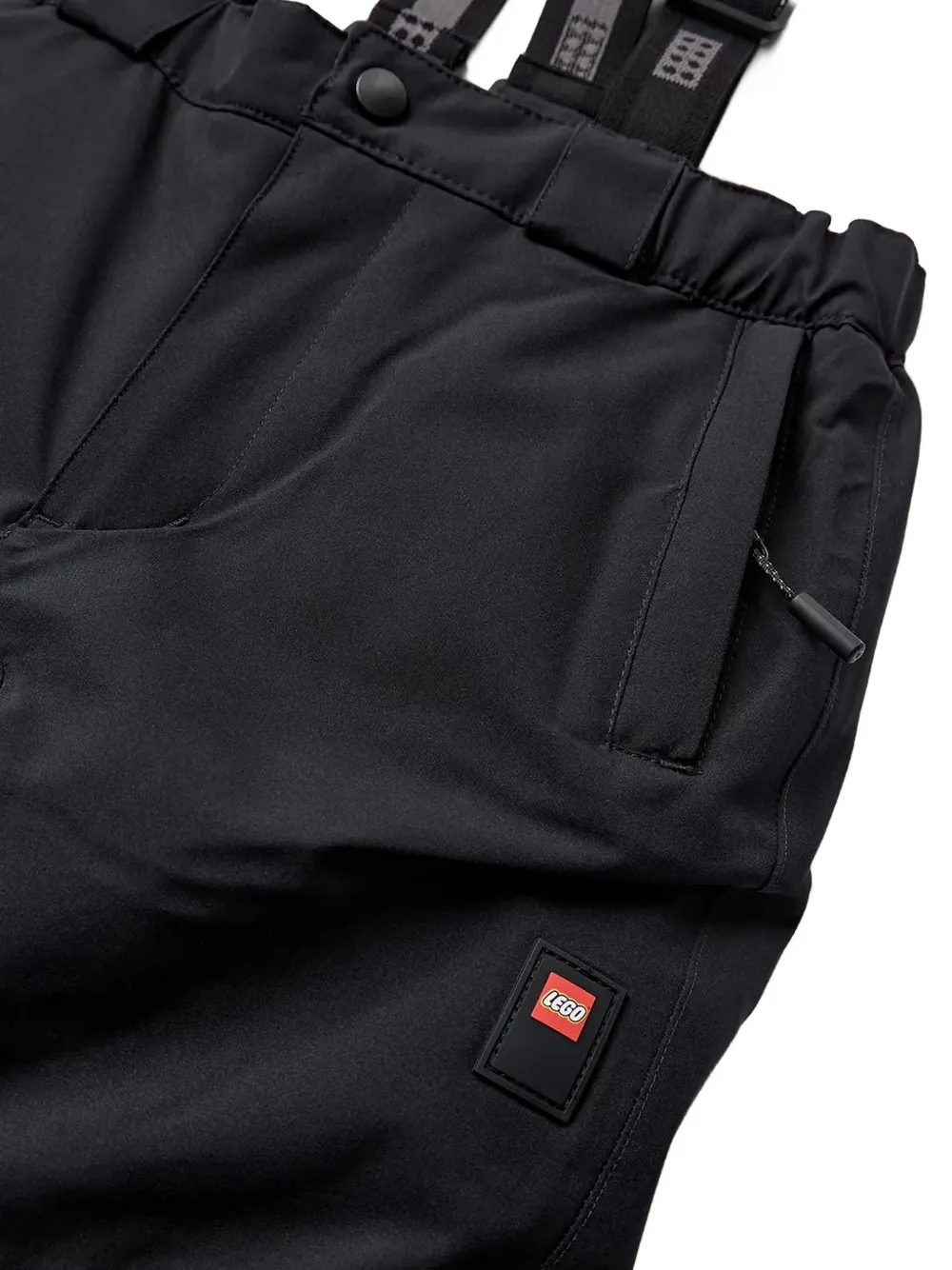 Lego Lwpowai 708 logo-patch braces ski pants Zwart