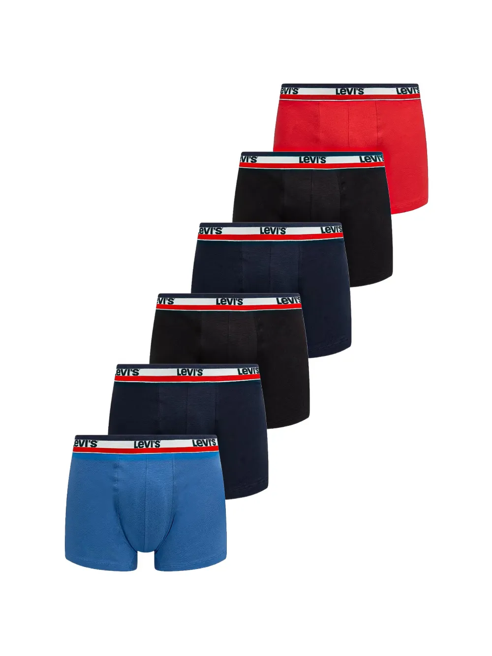 Levi's Boxer con logo in vita (6 pezzi) - Blu