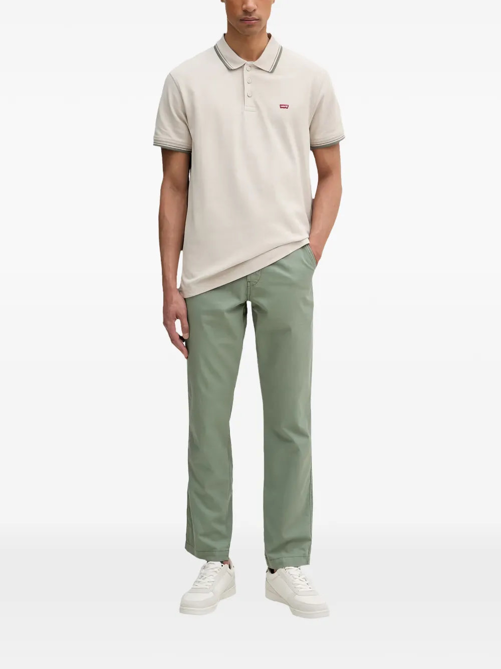Levi's XX logo-patch straight-leg trousers Groen