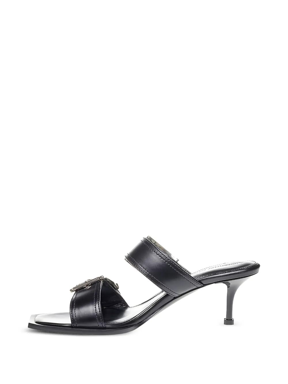 Alexander McQueen Elevate Your Steps buckle-fastening leather sandals Zwart