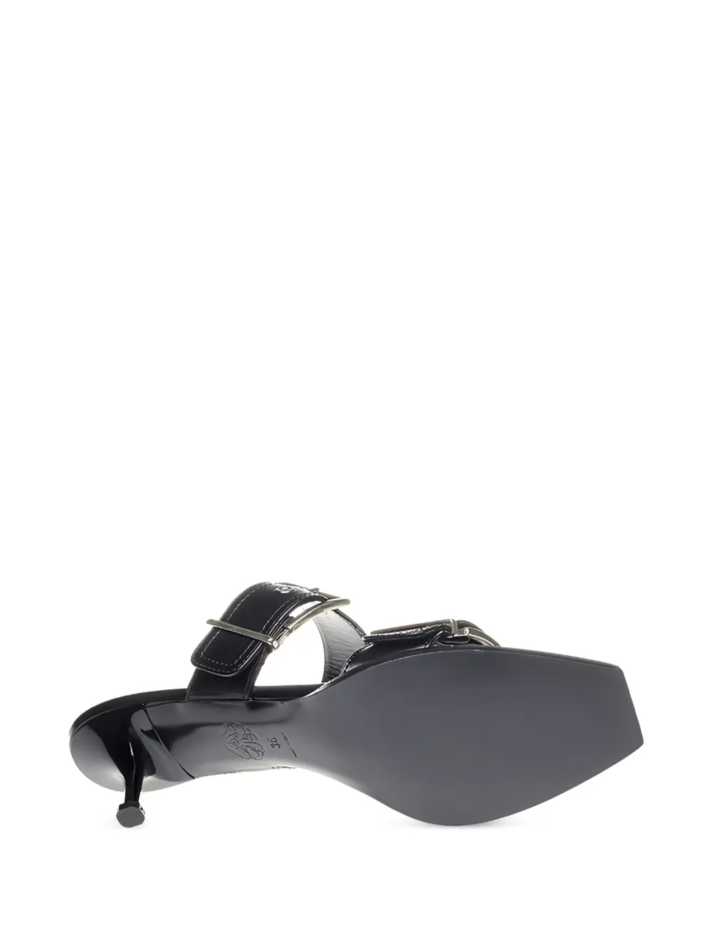 Alexander McQueen Elevate Your Steps buckle-fastening leather sandals Zwart