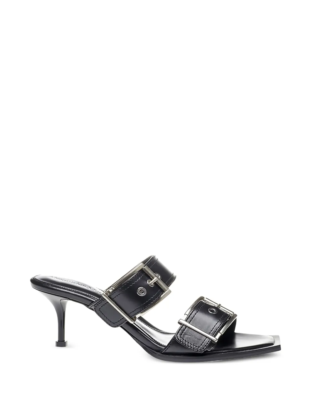 Alexander McQueen Elevate Your Steps buckle-fastening leather sandals Zwart