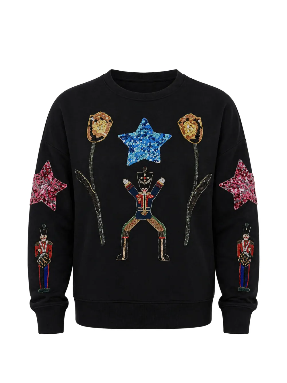 Dolce & Gabbana sequin-embellished embroidered sweater - Black