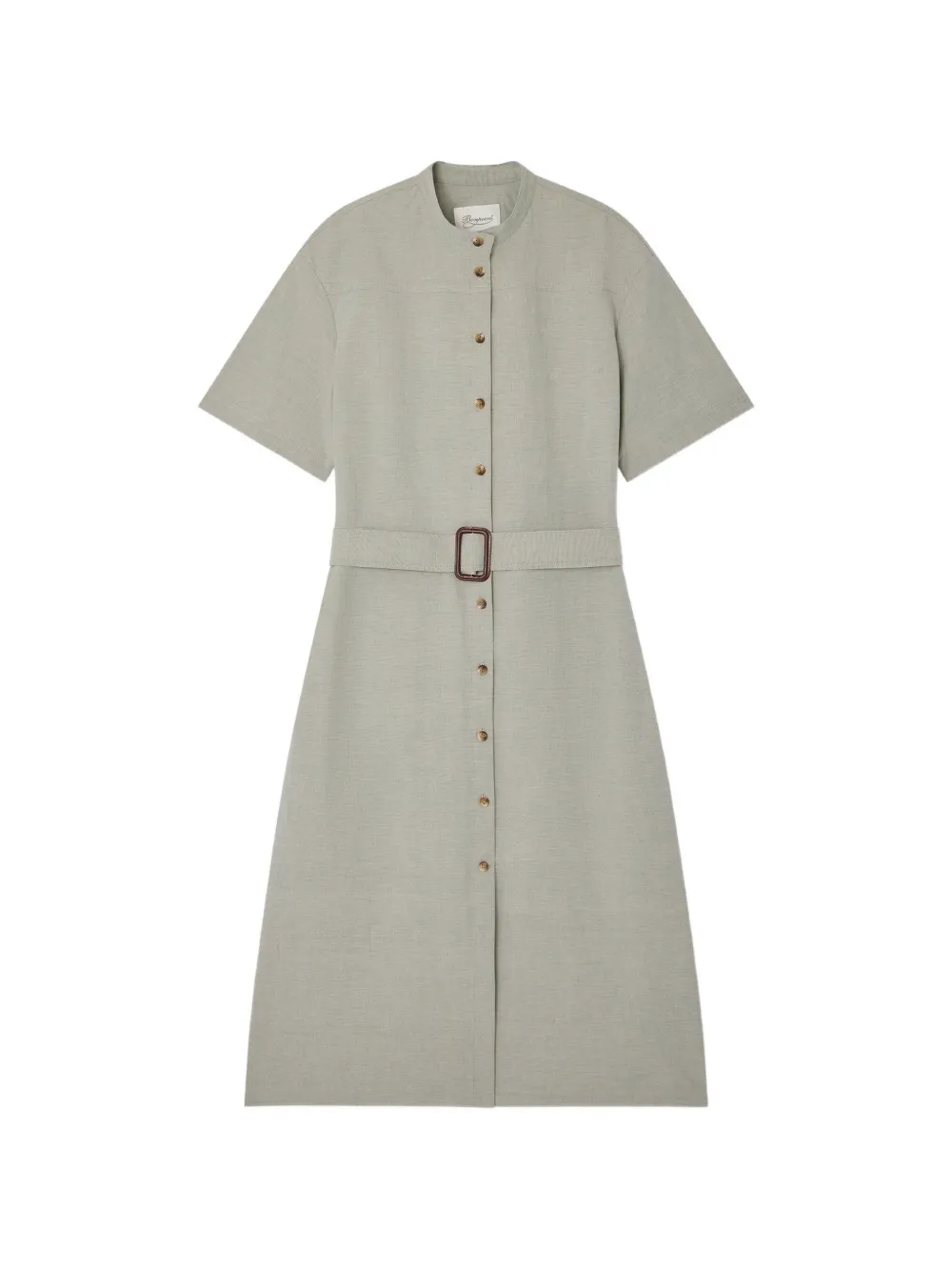 Bonpoint Lyla belted button-front dress - Verde