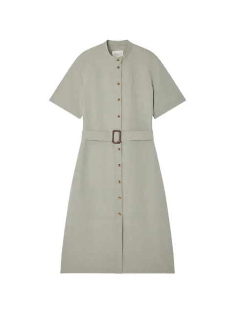 Bonpoint Lyla belted button-front dress