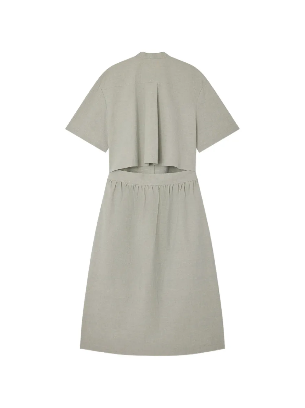 Bonpoint Lyla jurk met ceintuur en knopen Groen