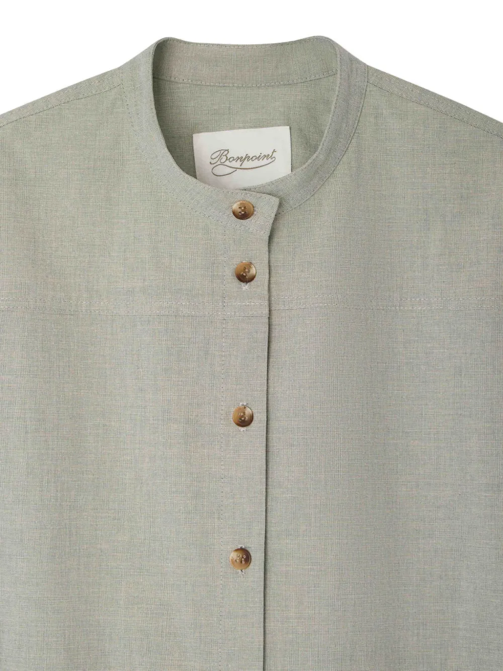 Bonpoint Lyla jurk met ceintuur en knopen Groen