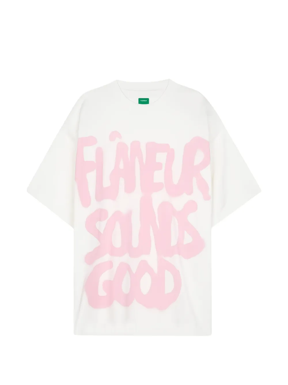 FLÂNEUR spray-effect logo-print T-shirt - Bianco