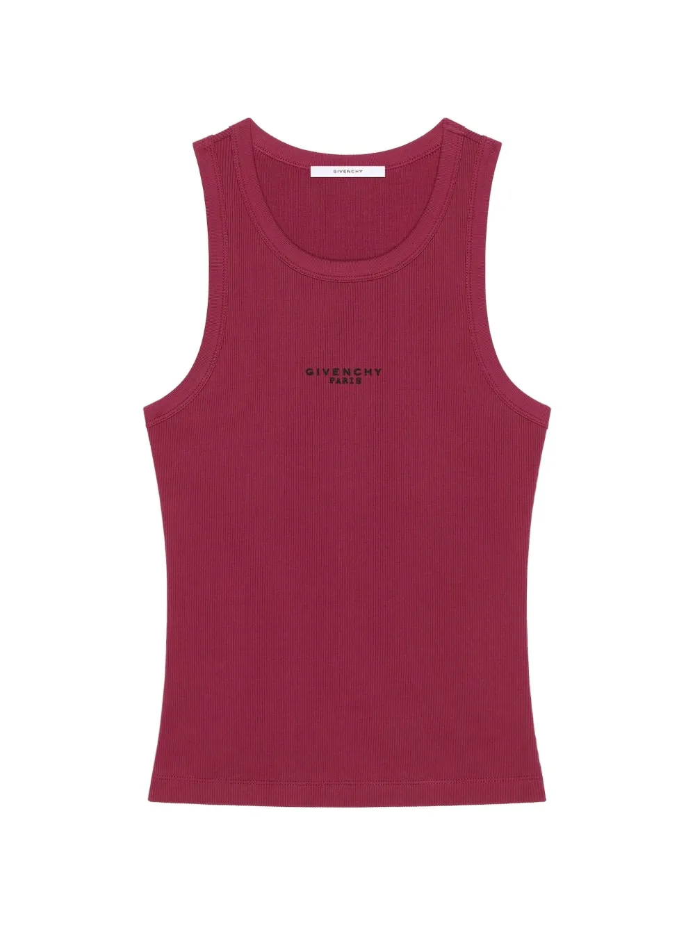 Givenchy logo-lettering ribbed-knit tank top - Rot