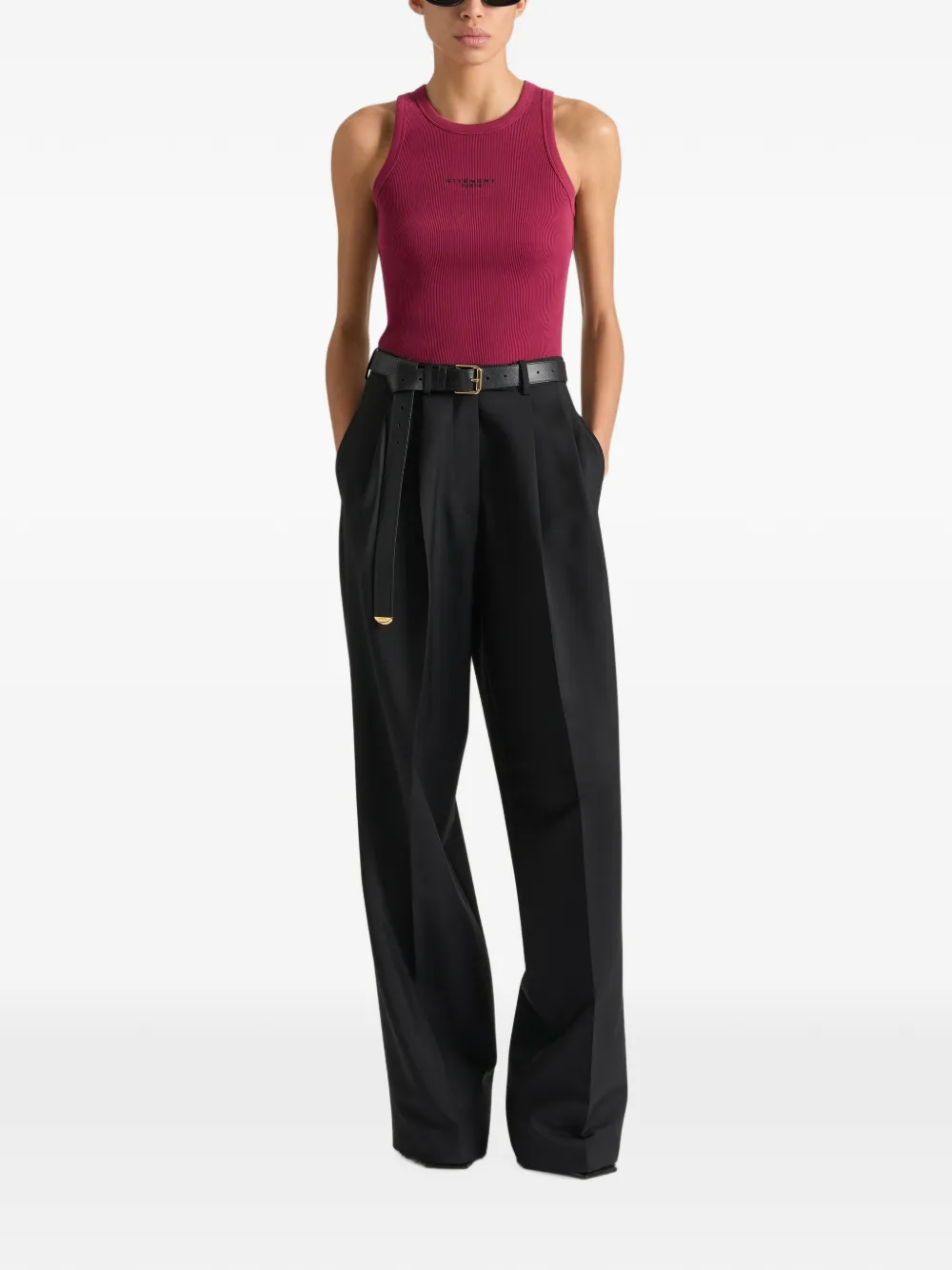 Givenchy Katoenen slim-fit tanktop met Paris-print Rood