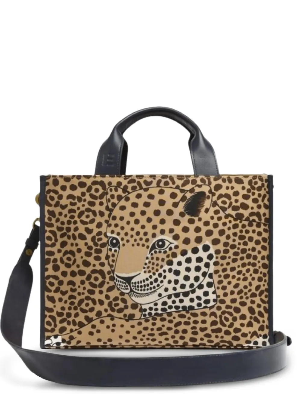 Inoui Editions Nomade Felis leopard-print tote bag - Toni neutri