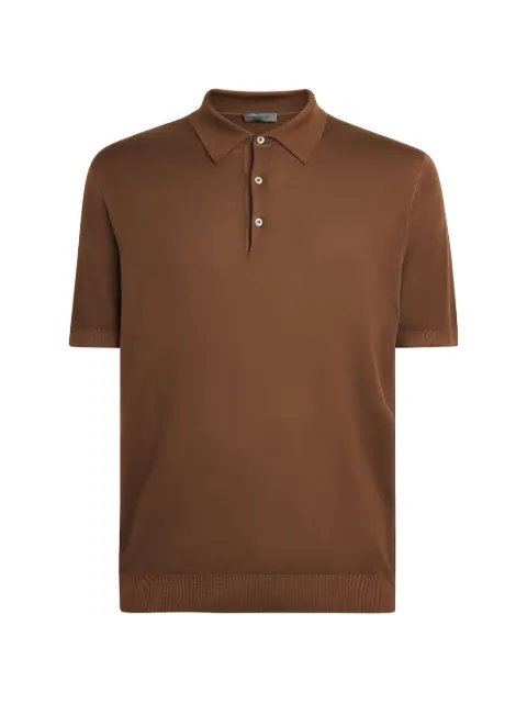 Corneliani fine-knit short-sleeve polo shirt