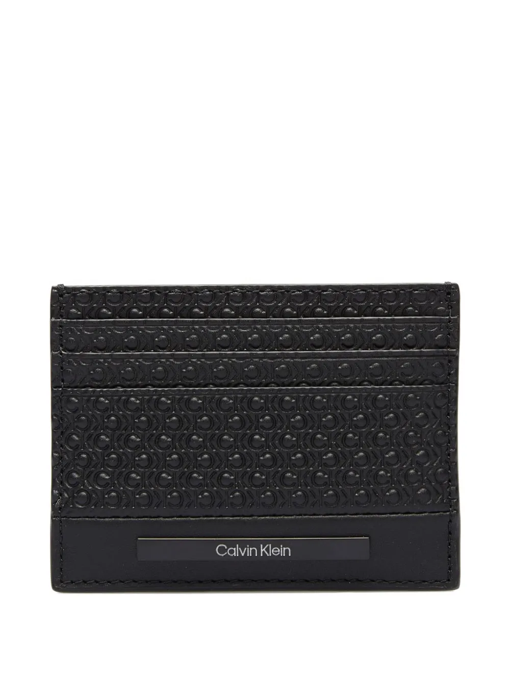 Calvin Klein logo-embossed cardholder - Nero
