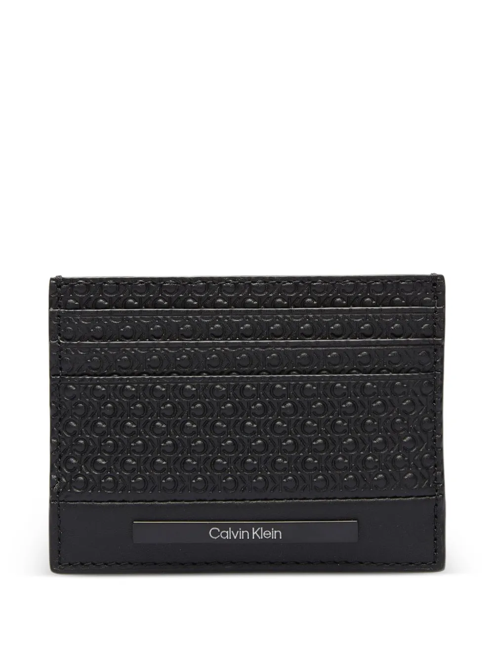 Calvin Klein logo-embossed cardholder - Nero