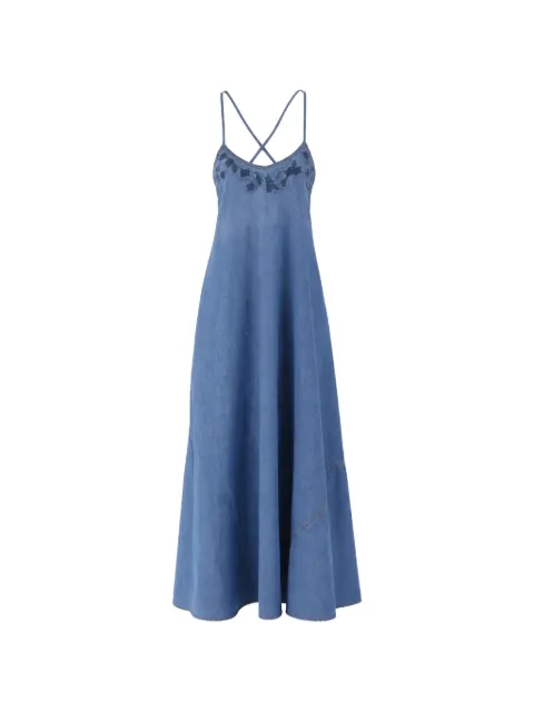 Ermanno Scervino floral-appliqué cross-strap dress
