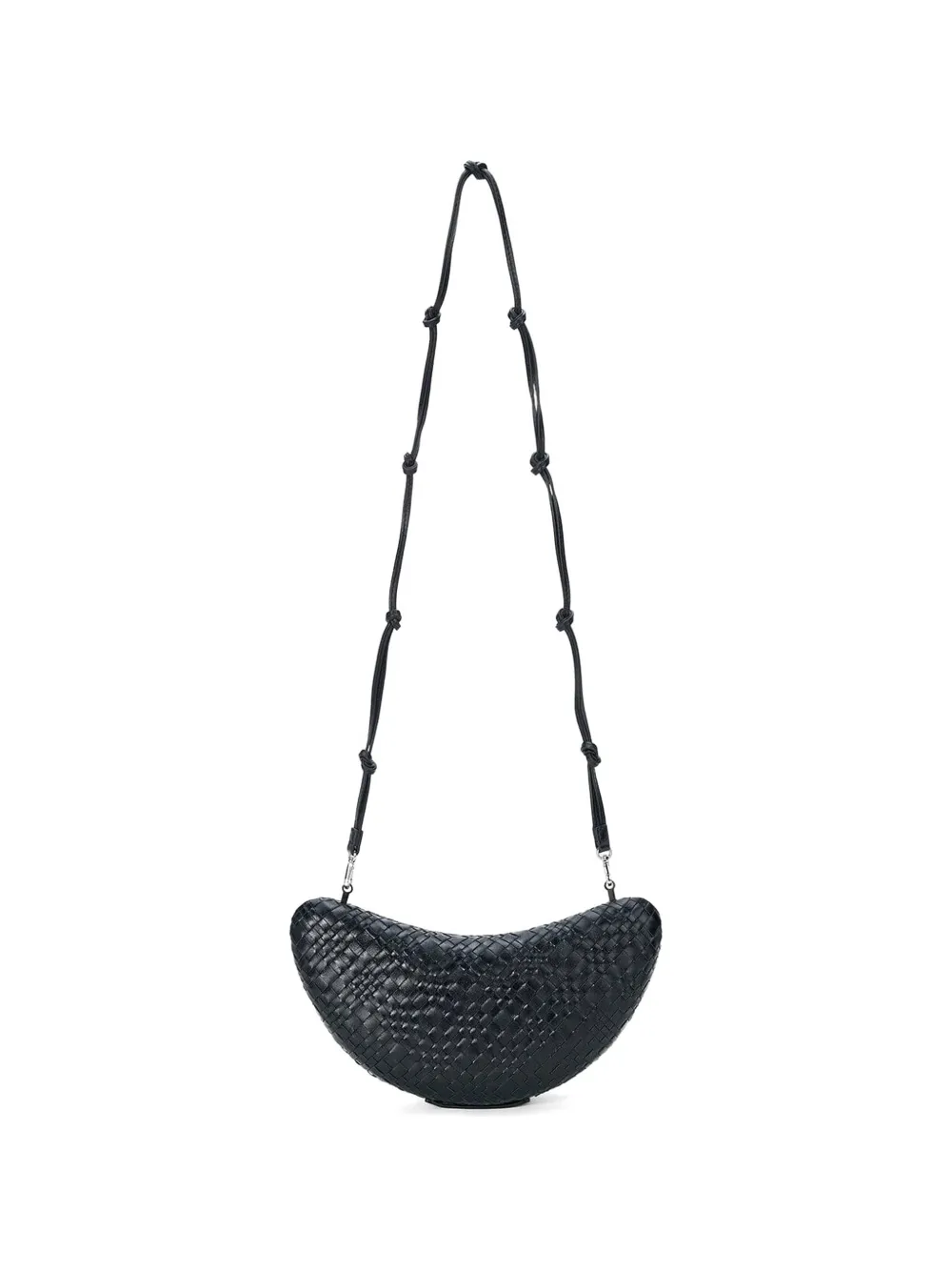 STAUD Crescent geweven clutch Zwart