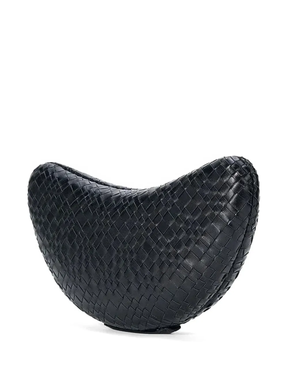 STAUD Crescent geweven clutch Zwart