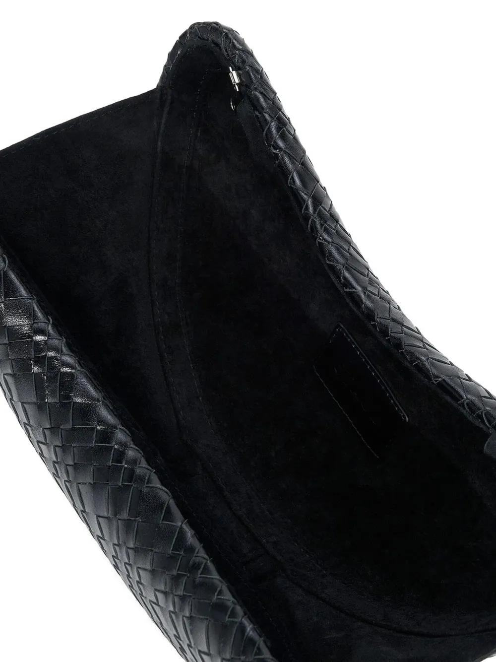 STAUD Crescent geweven clutch Zwart