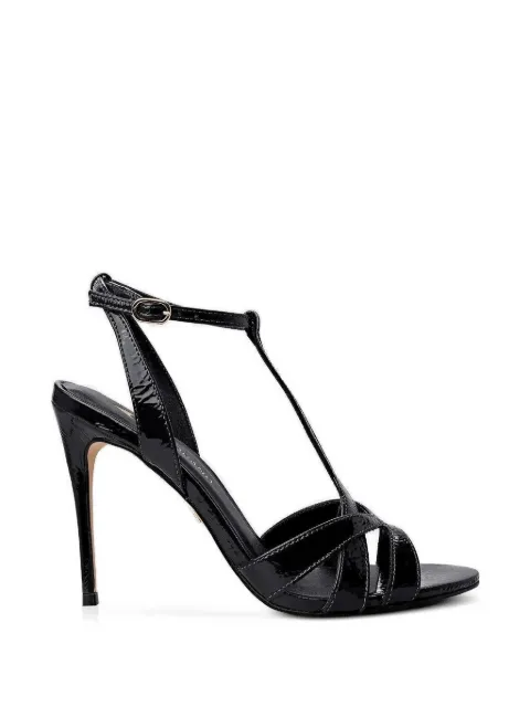 CARRANO patent-effect T-bar sandals