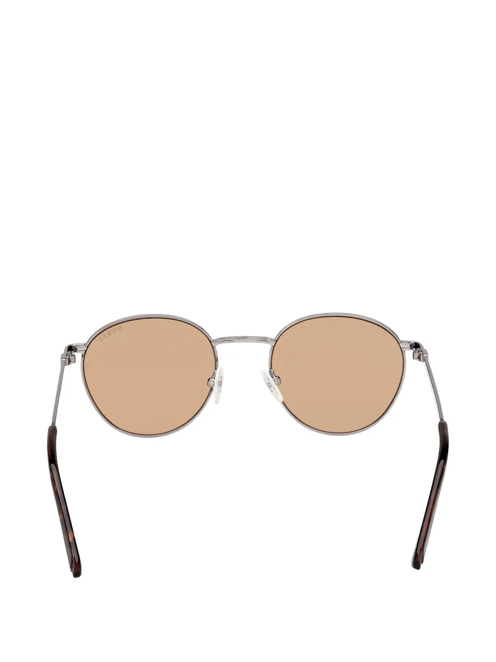GUESS EYEWEAR Zonnebril met rond montuur en logo Zilver