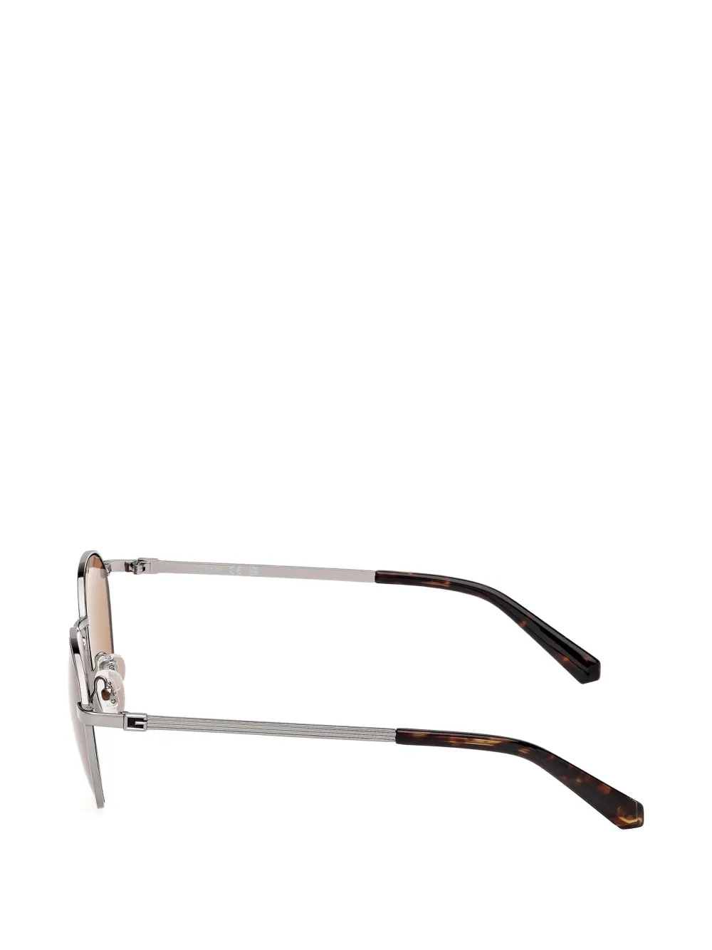 GUESS EYEWEAR Zonnebril met rond montuur en logo Zilver
