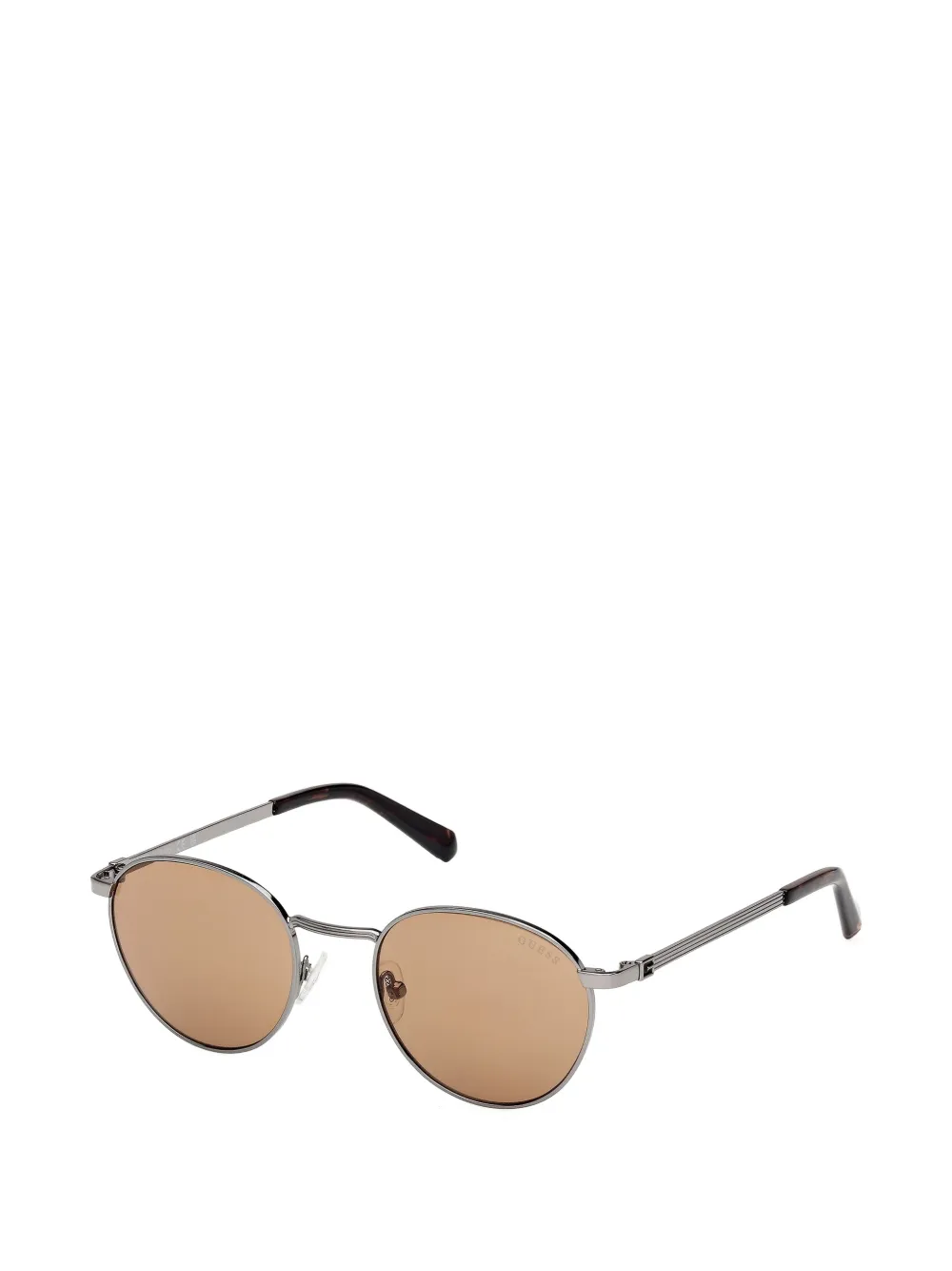 GUESS EYEWEAR Zonnebril met rond montuur en logo Zilver