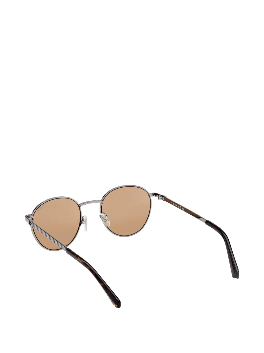 GUESS EYEWEAR Zonnebril met rond montuur en logo Zilver